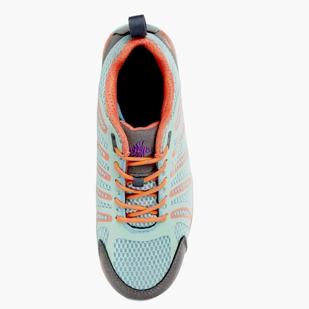 Nautilus Womens 7.5 Safety Toe Work Shoes Aqua Orange Slip Resistant Sneakers‎